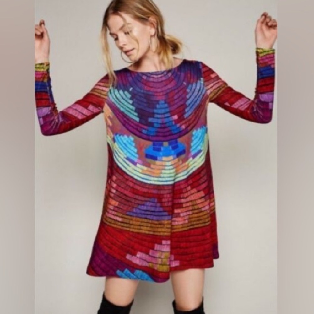 Women’s MARA HOFFMAN ANTHROPOLOGIE Radial Taissa swing dress- Size medium - Picture 1 of 8